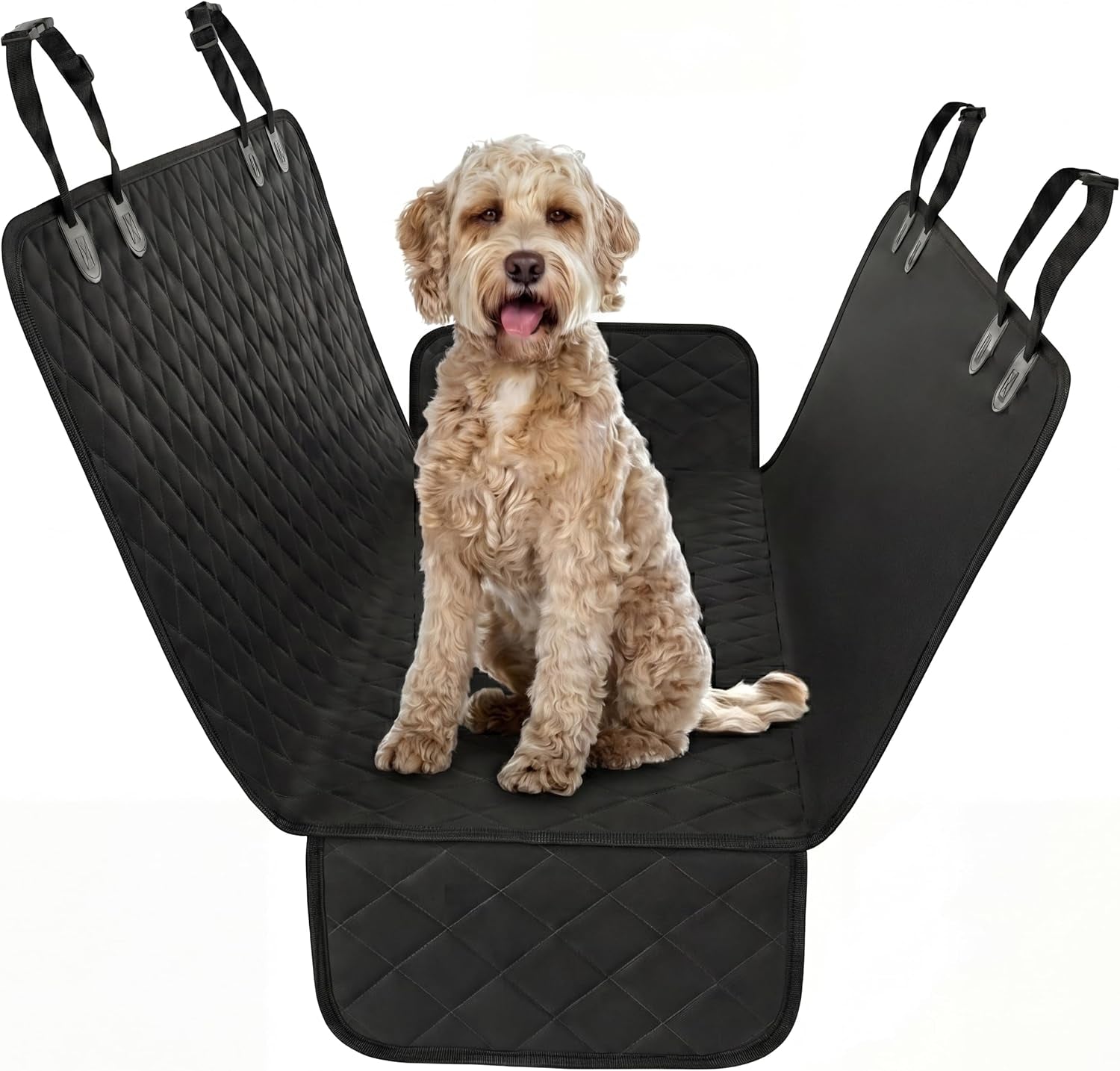 Dog Car Seat Cover for Back Seat, Waterproof Pet Hammock Protector, Durable Nonslip Seat Protection SUV Truck, Standard 53"X56", Orange