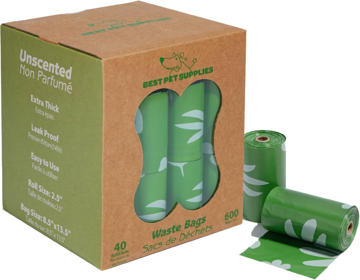 Dog Poop Bags for Waste Refuse Cleanup, Doggy Roll Replacements for Outdoor Puppy Walking and Travel, Leak Proof and Tear Resistant, Thick Plastic - Assorted, 150 Bags