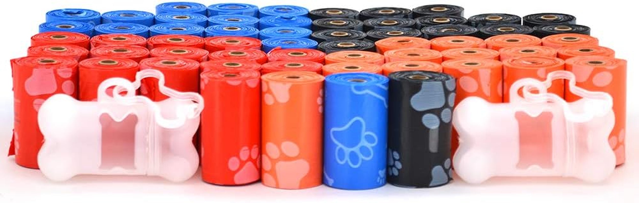 Dog Poop Bags for Waste Refuse Cleanup, Doggy Roll Replacements for Outdoor Puppy Walking and Travel, Leak Proof and Tear Resistant, Thick Plastic - Assorted, 150 Bags