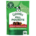 Pill Pockets for Dogs Capsule Size Natural Soft Dog Treats, Hickory Smoke Flavor, 7.9 Oz Pack (30 Treats)