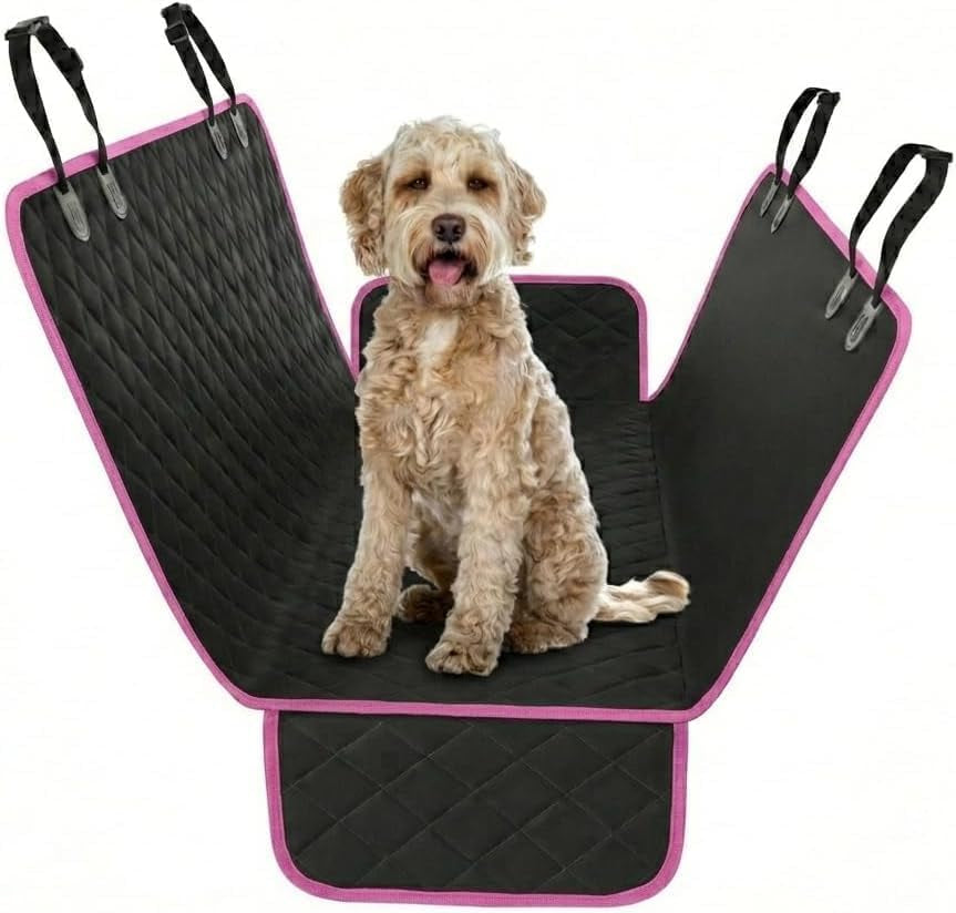 Dog Car Seat Cover for Back Seat, Waterproof Pet Hammock Protector, Durable Nonslip Seat Protection SUV Truck, Standard 53"X56", Orange