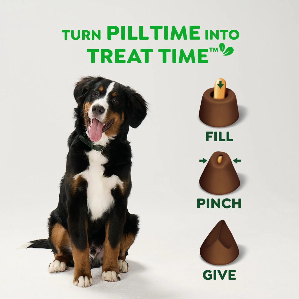 Pill Pockets for Dogs Capsule Size Natural Soft Dog Treats, Hickory Smoke Flavor, 7.9 Oz Pack (30 Treats)